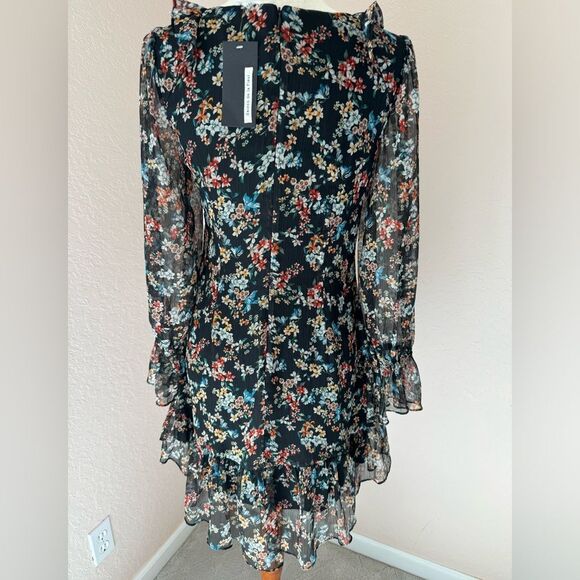 NWT Anthropologie Saison de la fleur floral dress with lace insert. 90s y2k S-M - Picture 14 of 16